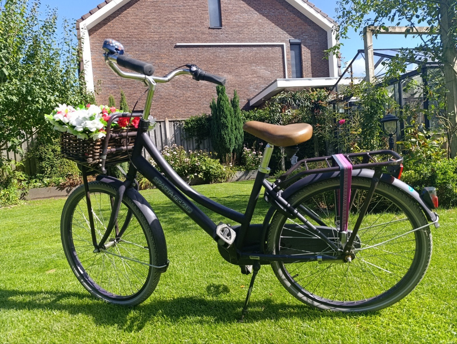 Sparta Pick-Up 24 inch meisjesfiets donkerpaars met mandje, Ophalen, Terugtraprem, Gebruikt, Sparta pickup