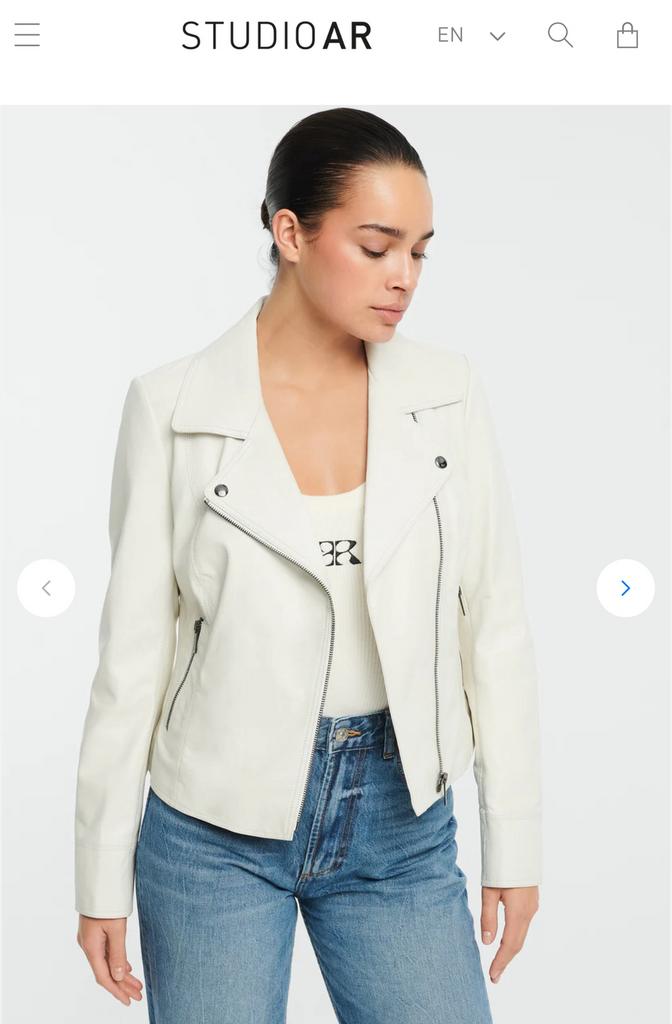 Leren jack Studio AR nieuw, Ophalen of Verzenden, Nieuw, Maat 38/40 (M), Beige