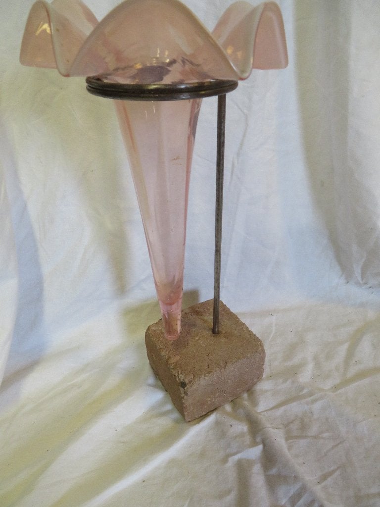 Antiek Art Deco glaswerk op stander, Ophalen of Verzenden