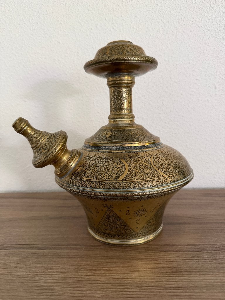 Antieke Javaanse kendi - traditionele drink-en schenkfles, Handgemaakt, Goud, Overige typen, Ophalen of Verzenden
