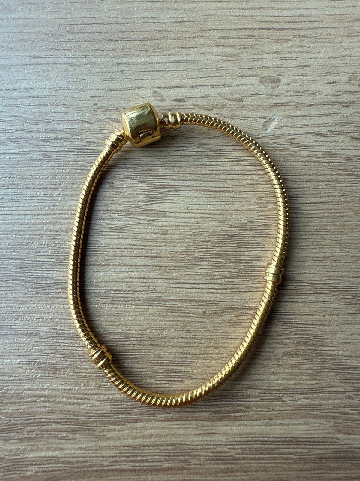 Gouden armband voor Pandora bedels, Overige materialen, Ophalen of Verzenden, Zo goed als nieuw, Met bedels of kralen