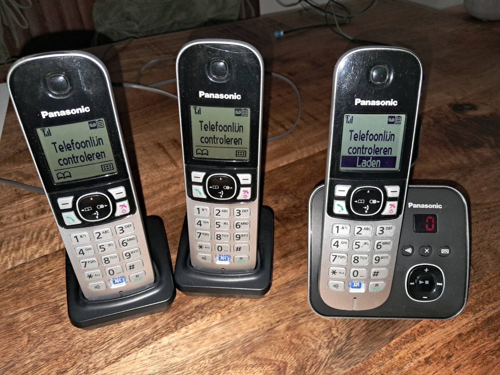 Panasonic telefoons, Ophalen of Verzenden, Gebruikt, 3 handsets