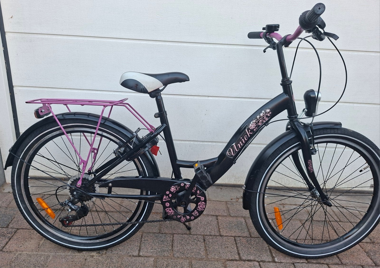 Meisjesfiets 24 inch, 6 versnellingen, LED verlichting, Ophalen
