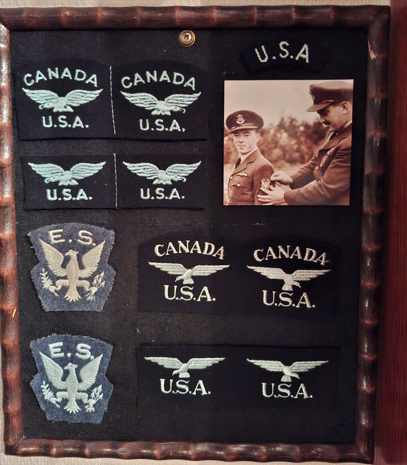 Eagle squadron emblemen / RAF / Royal Air Force / Amerika, Ophalen of Verzenden, Luchtmacht, Engeland, Embleem of Badge