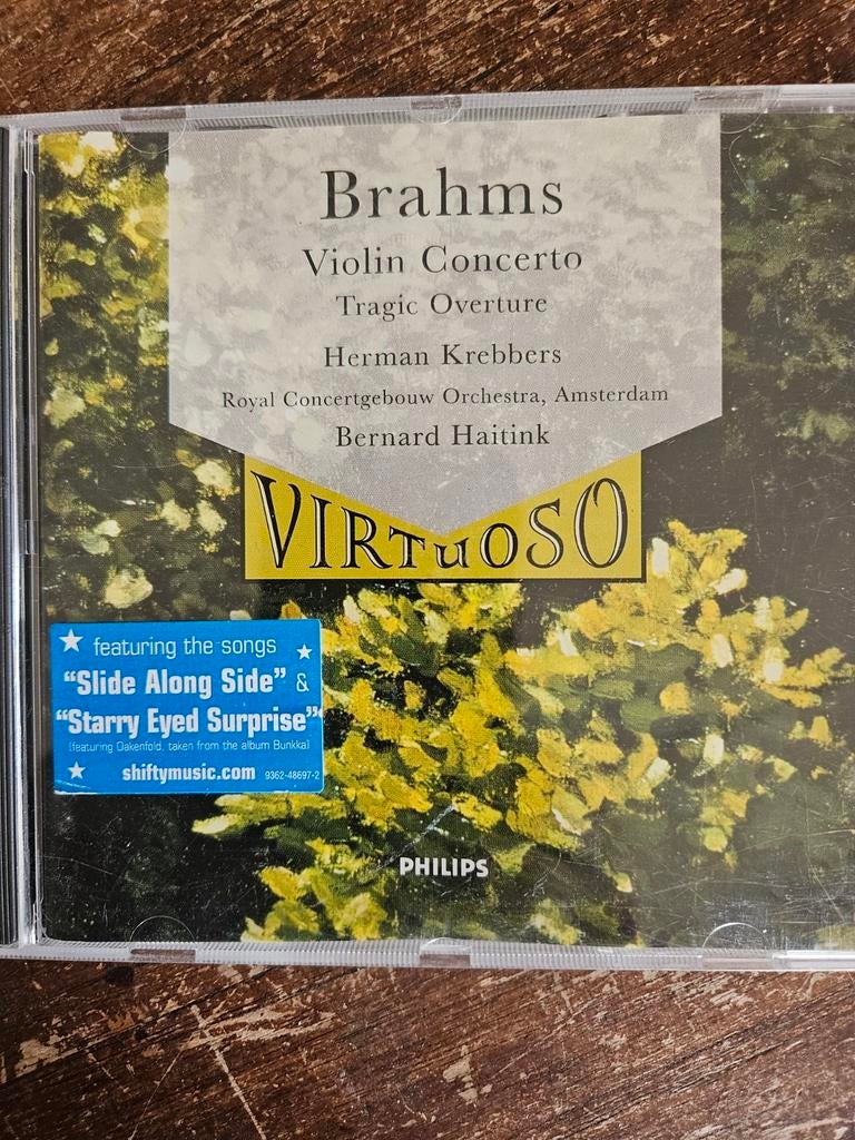 Brahms Vioolconcert & Tragische Ouverture - Herman Krebbers, Ophalen of Verzenden, Romantiek, Zo goed als nieuw, Orkest of Ballet