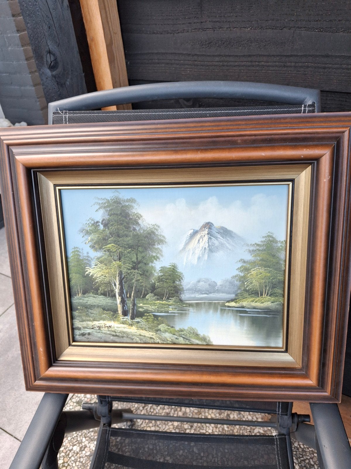 Schilderij olieverf op linnen., Antiek en Kunst, Ophalen of Verzenden