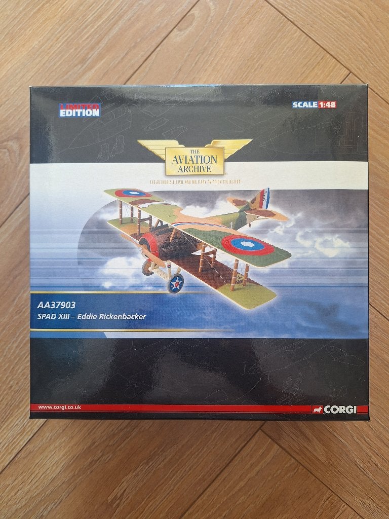 Diecast 1:48 1/48 Corgi SPAD XIII - Eddie Rickenbacker, Overige merken, Ophalen of Verzenden, Zo goed als nieuw, Groter dan 1:72