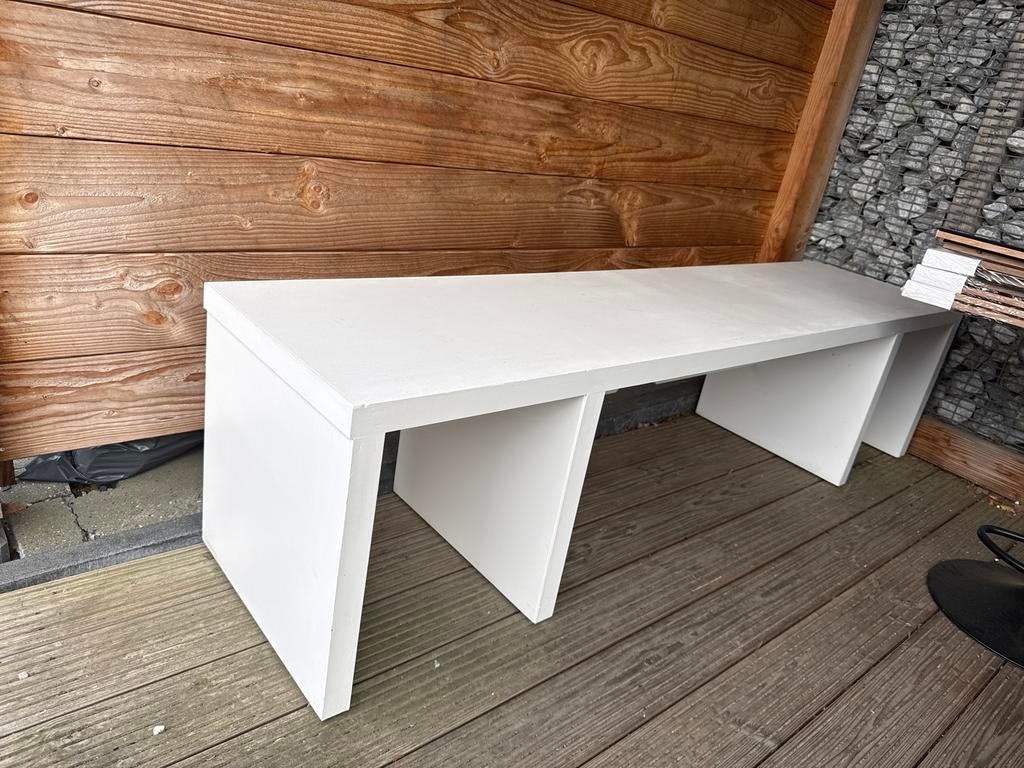 Witte houten tv kast - gratis af te halen, Tuin en Terras, Ophalen, Gebruikt, Hout