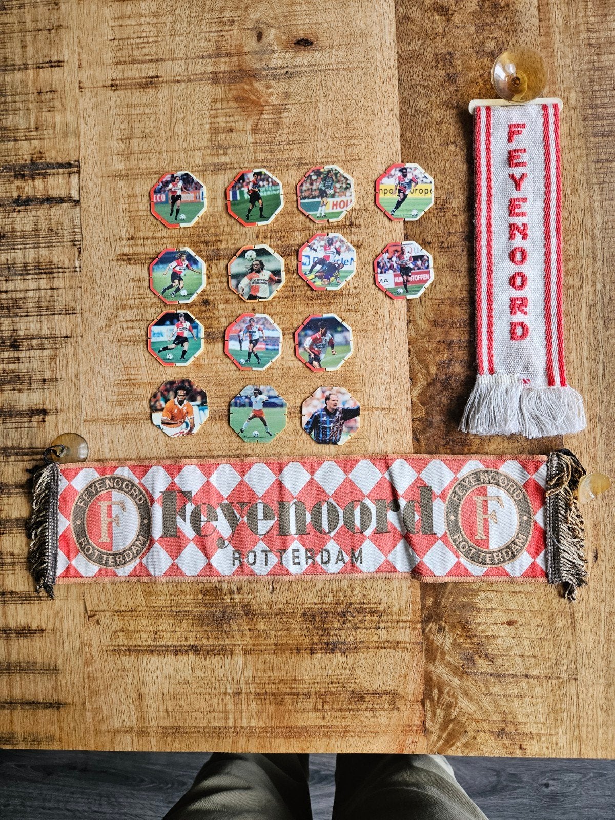 Topshots en raamvaantjes Feyenoord, Verzamelen, Ophalen of Verzenden, Gebruikt, Feyenoord, Vaantje of Sjaal