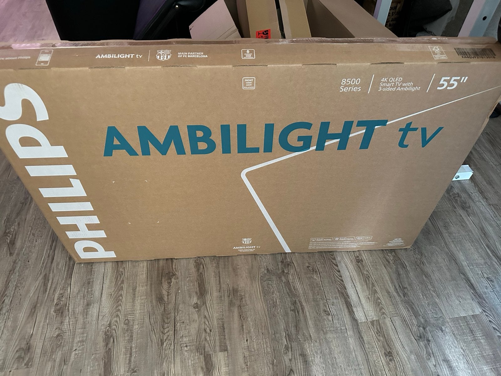 Philips Ambilight 55 inch 4K QLED Smart TV met garantie, Audio, Tv en Foto, Televisies, Nieuw, QLED, 100 cm of meer, 4k (UHD)