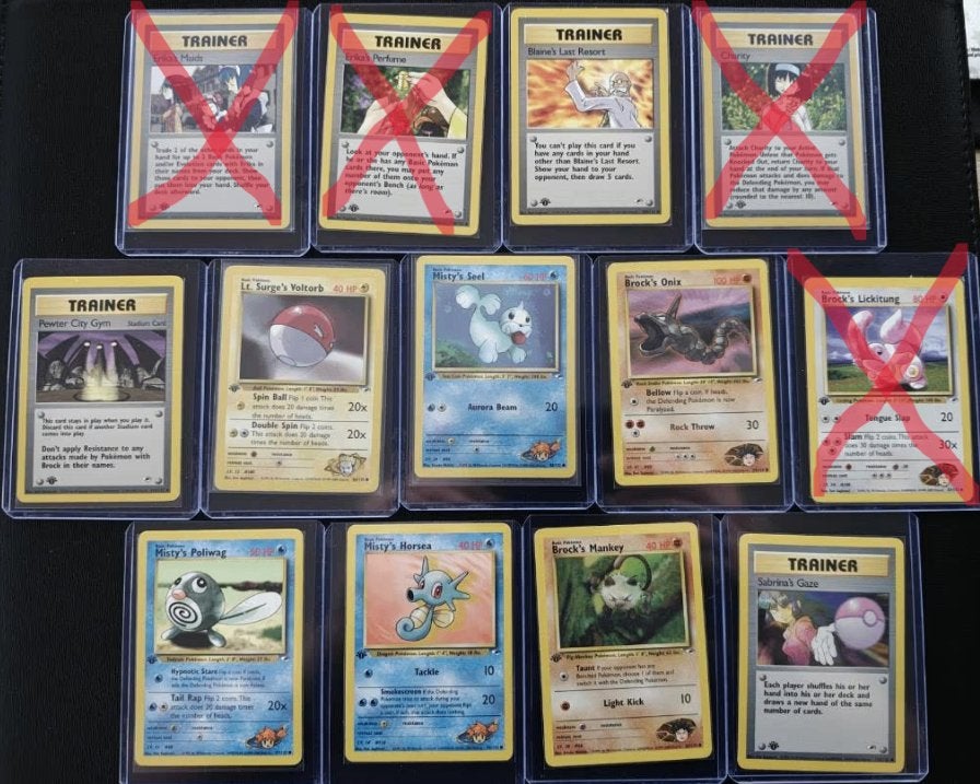 Pokemon Kaarten : Gym Heroes First Edition, Ophalen of Verzenden, Nieuw, Meerdere kaarten