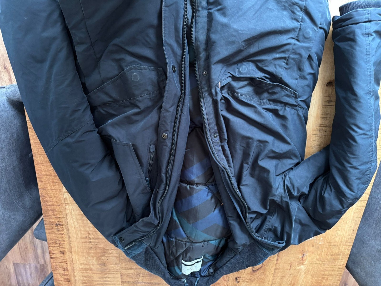 Cast Iron winterjas heren - Maat XL, Blauw, Maat 56/58 (XL), Ophalen of Verzenden, Zo goed als nieuw