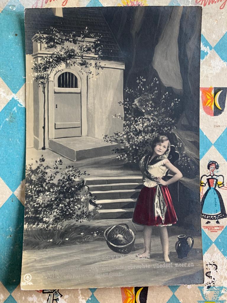 De zeven raven, Ophalen of Verzenden, Voor 1920, Ongelopen, Kinderen