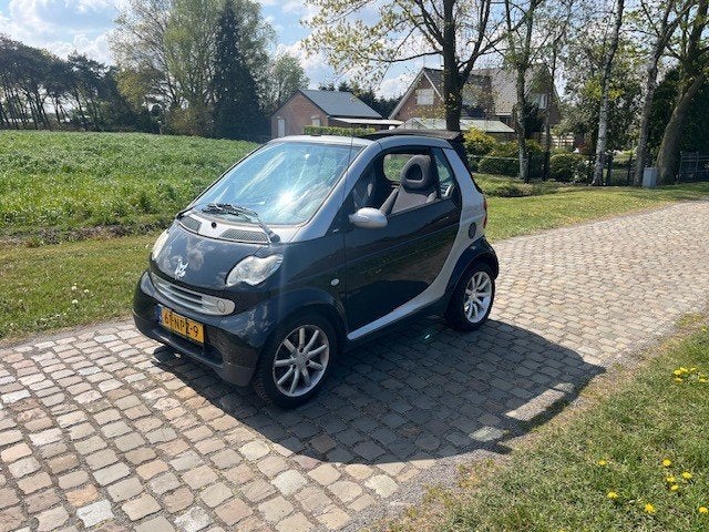 Smart Fortwo 0.7 Cabrio Passion bj 2008, Cabriolet, 61 pk, Zwart, Bedrijf