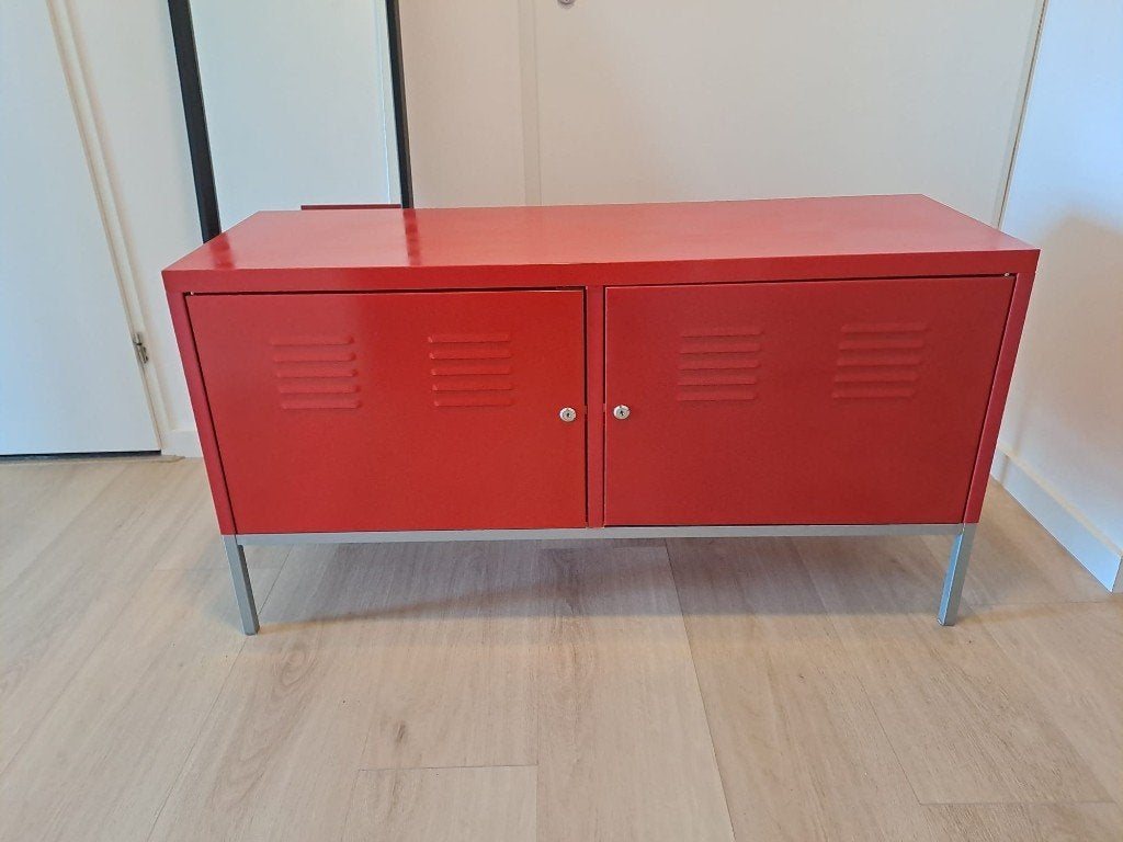 IKEA PS Metalen Kast Rood - TV-meubel, Ophalen, Gebruikt