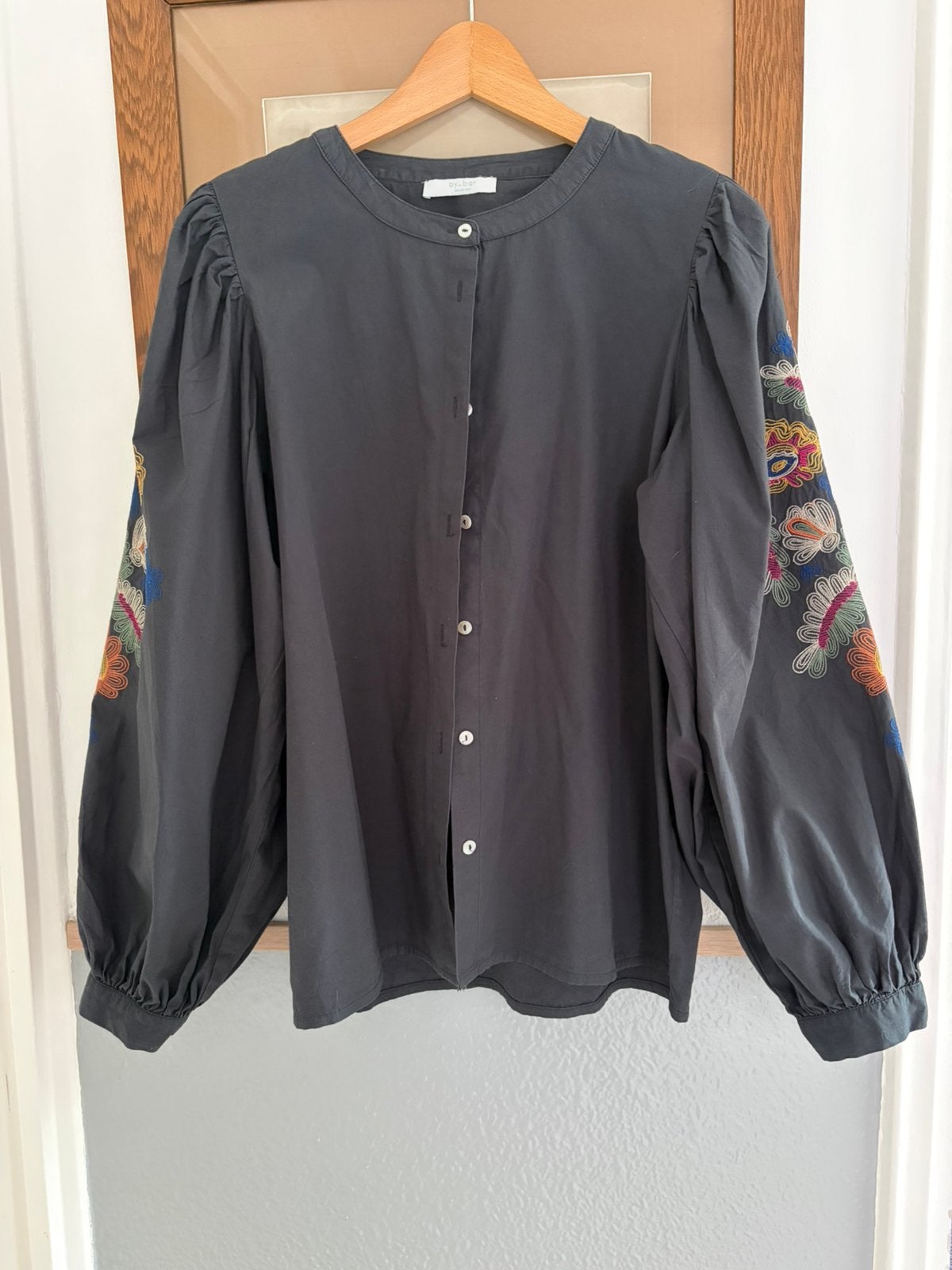 Prachtige blouse van By-Bar XL, Ophalen of Verzenden, Zo goed als nieuw, Maat 46/48 (XL) of groter, Grijs