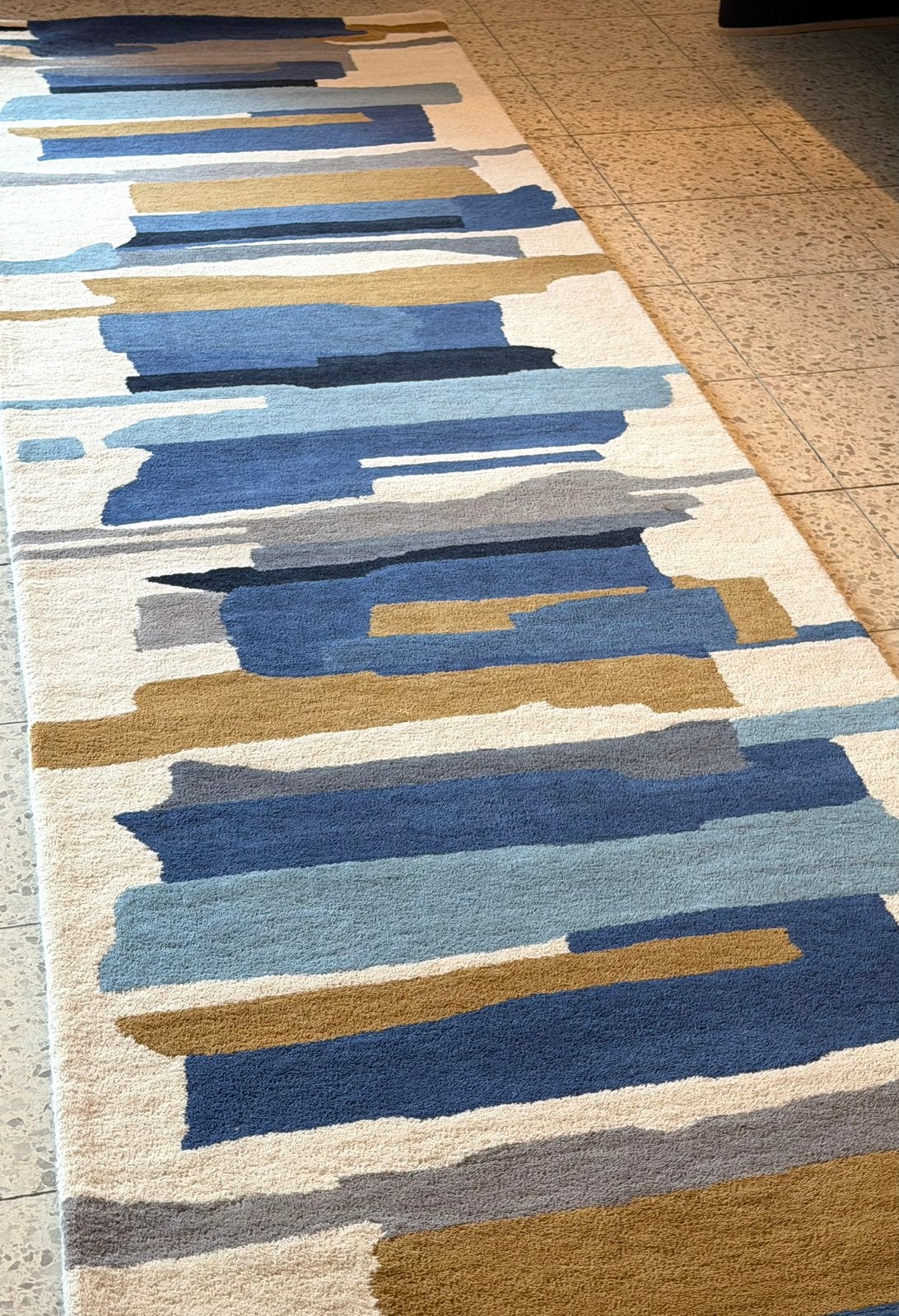 Brink en Campman loper Harlequin Zeal Indigo, Ophalen, 50 tot 100 cm, Rechthoekig, Nieuw