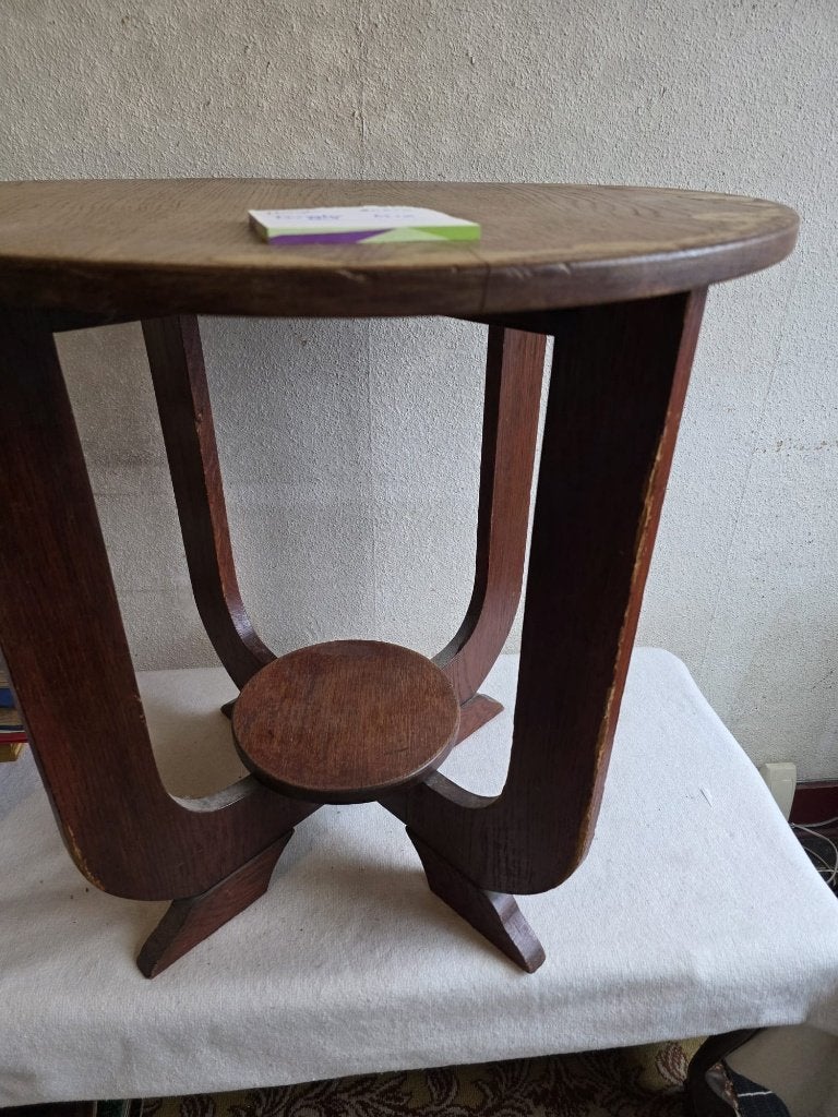 eikenhout bijzettafel plantentafel  Amsterdamse School, Ophalen
