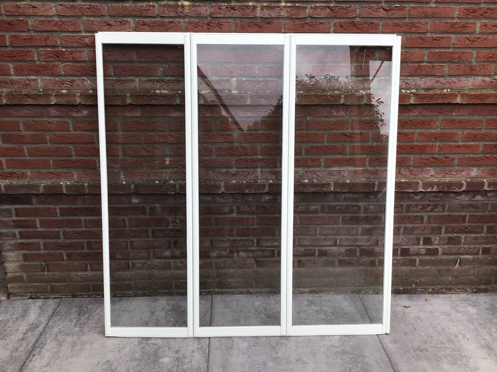 Windscherm, gehard veiligheidsglas, 3-luik, br137cmxh138cm., Tuin en Terras, Ophalen, Gebruikt, 100 tot 150 cm, 100 tot 150 cm