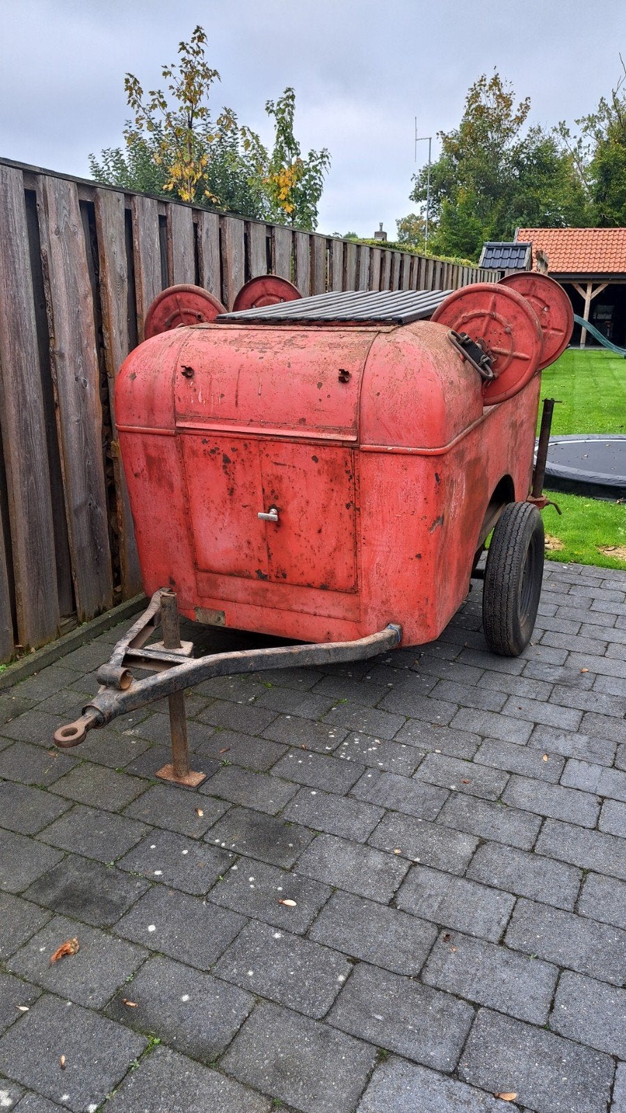 Unieke Brandweer aanhanger uit 1941 - Schuurvondst, Ophalen, Gebruikt