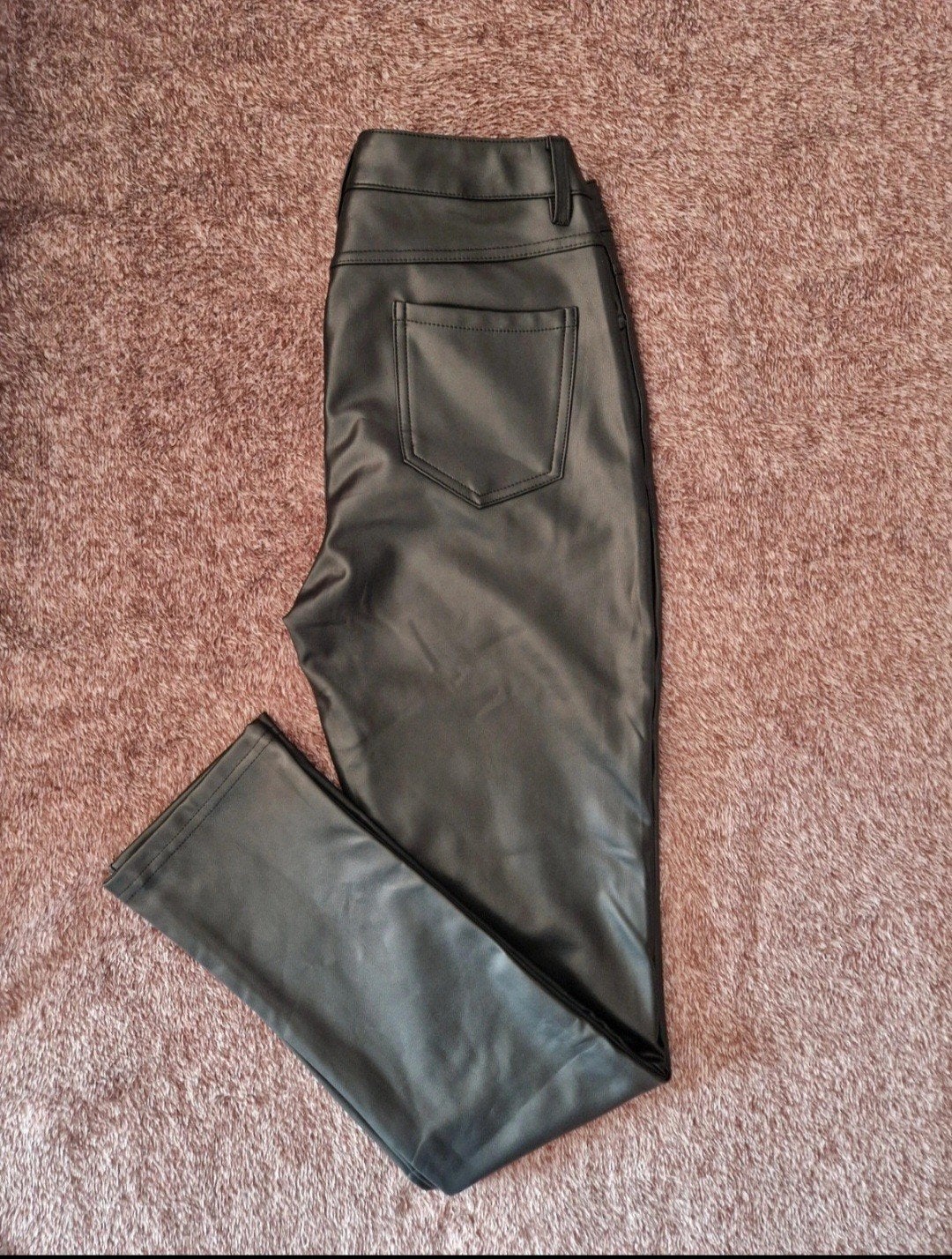 Zwarte imitatie leren broek - NORFY - Maat 36 (S), Zwart, Nieuw, Ophalen of Verzenden, Maat 36 (S)
