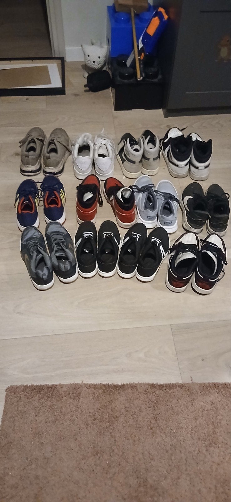 Bulk partij sneakers en sportschoenen, Blauw, Sneakers of Gympen, Gedragen, Diverse