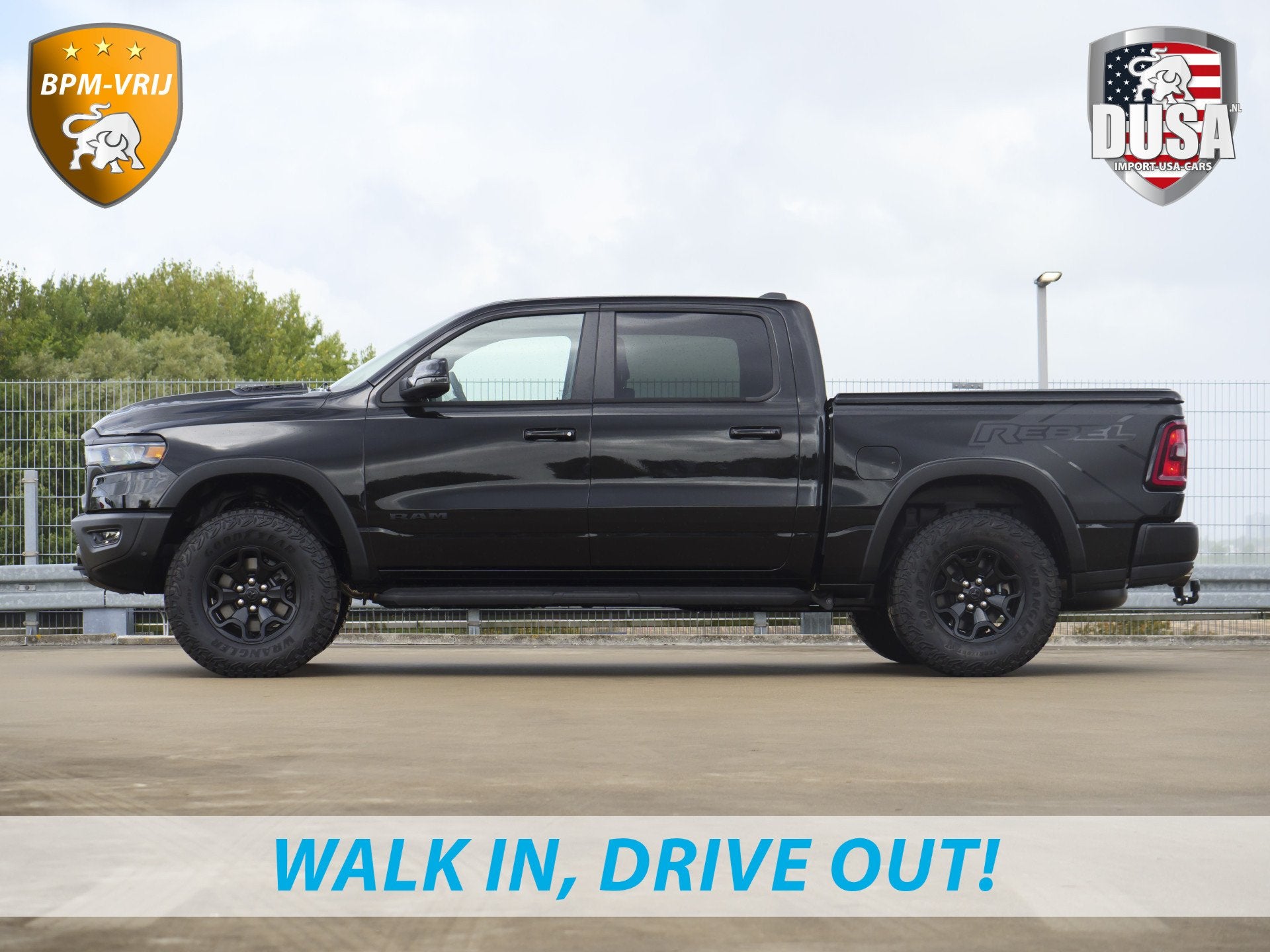 Dodge Ram | 1500 | Rebel | Night | 4x4 | Crew Cab | 3.0L Twi, Auto's, Dodge, Automaat, Zwart, Zwart, Leder
