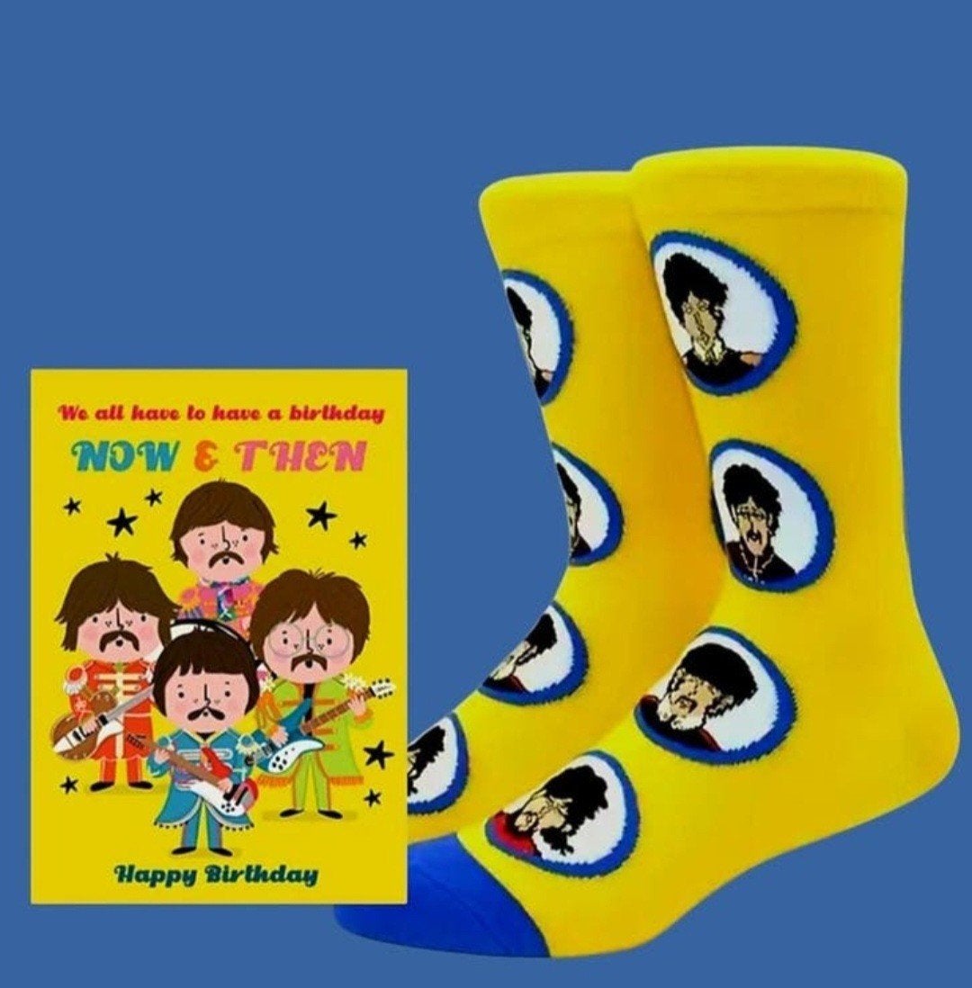 THE BEATLES SOKKEN  + VERJAARDAGS KAART THE BEATLES, Ophalen of Verzenden, Nieuw