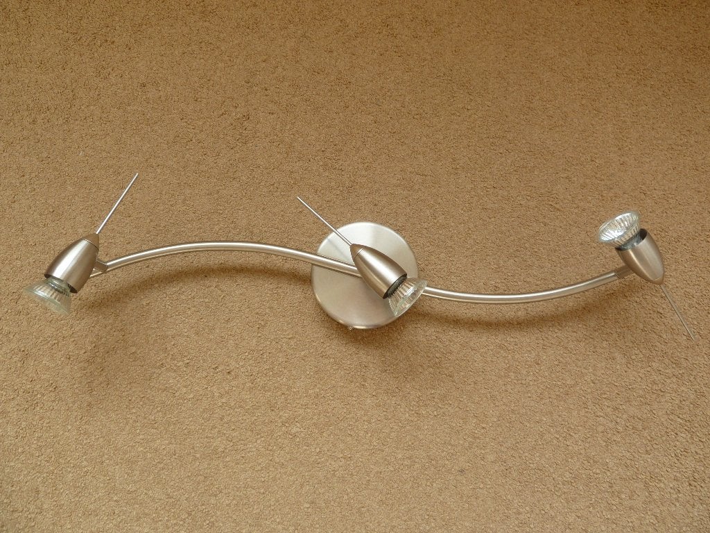 Leding plafondlamp RVS 3 spots, Ophalen of Verzenden, Zo goed als nieuw