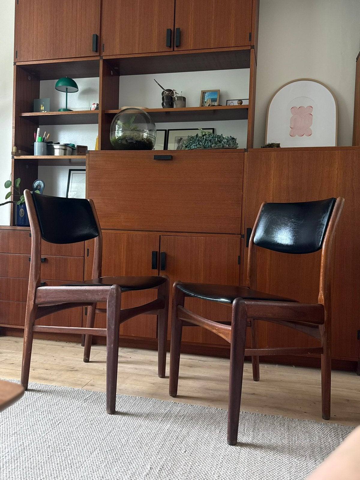 Prachtige vintage teak stoelen, Set van 2, Antiek en Kunst, Ophalen