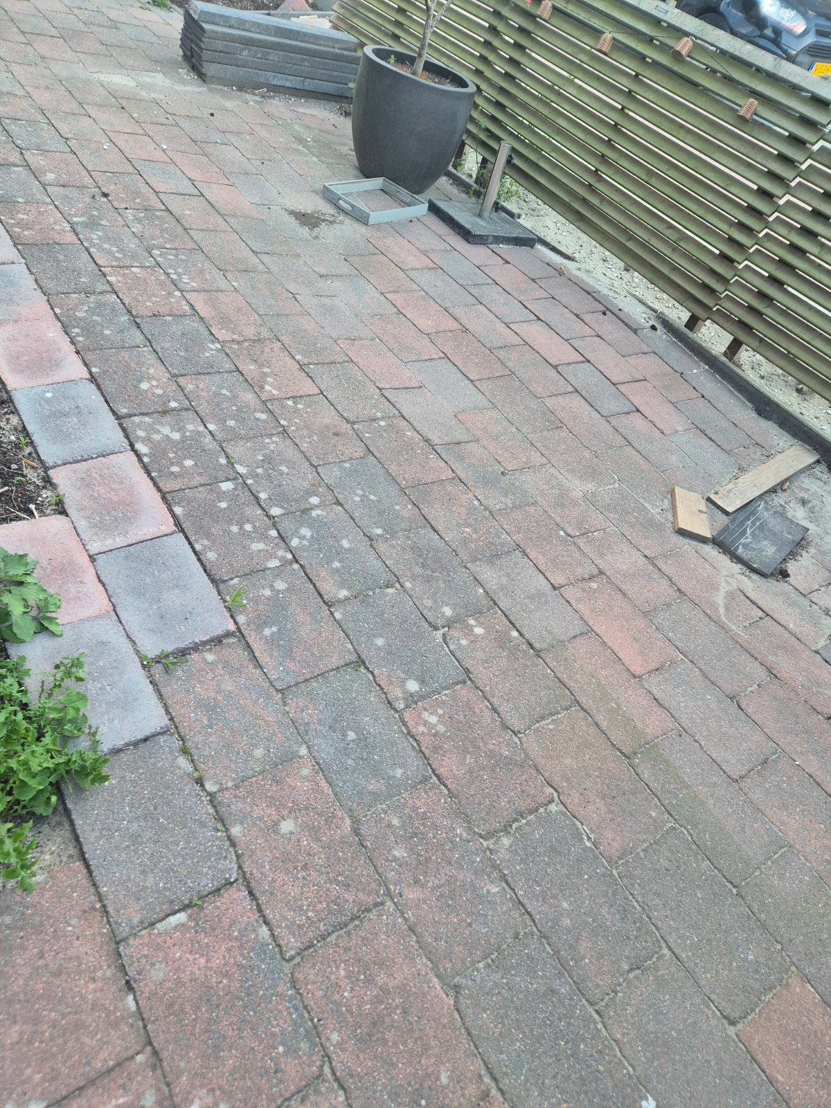 Ongeveer 25m2 trommelstenen 20cm×30cm sierbestrating, Ophalen, Gebruikt, Beton, Klinkers