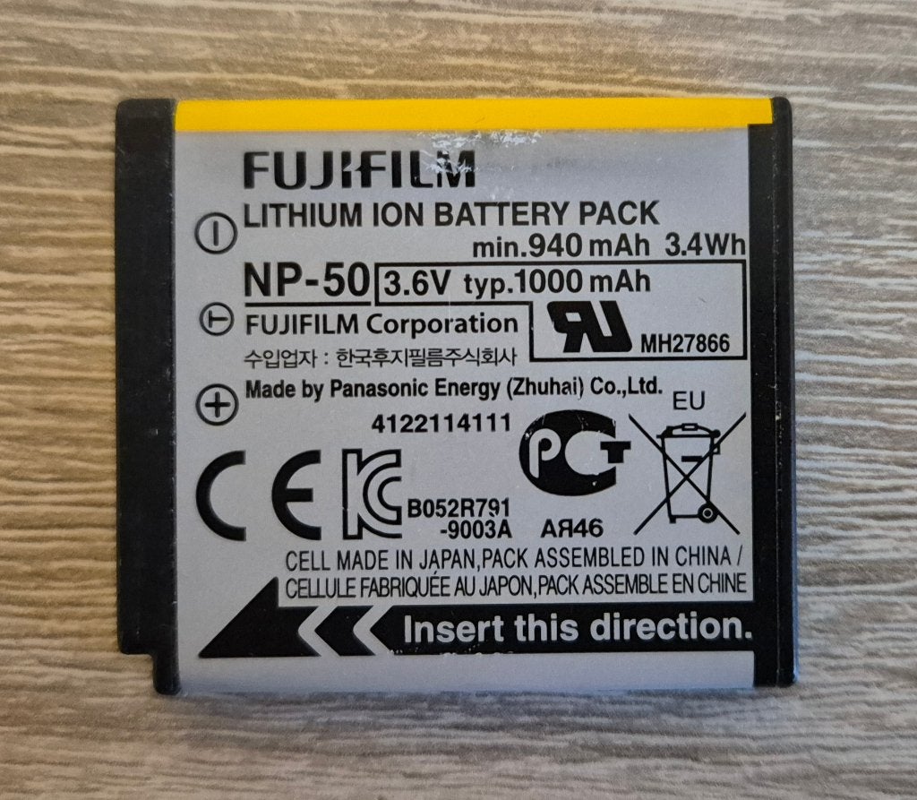 Fujifilm NP-50 accu, Ophalen of Verzenden, Gebruikt