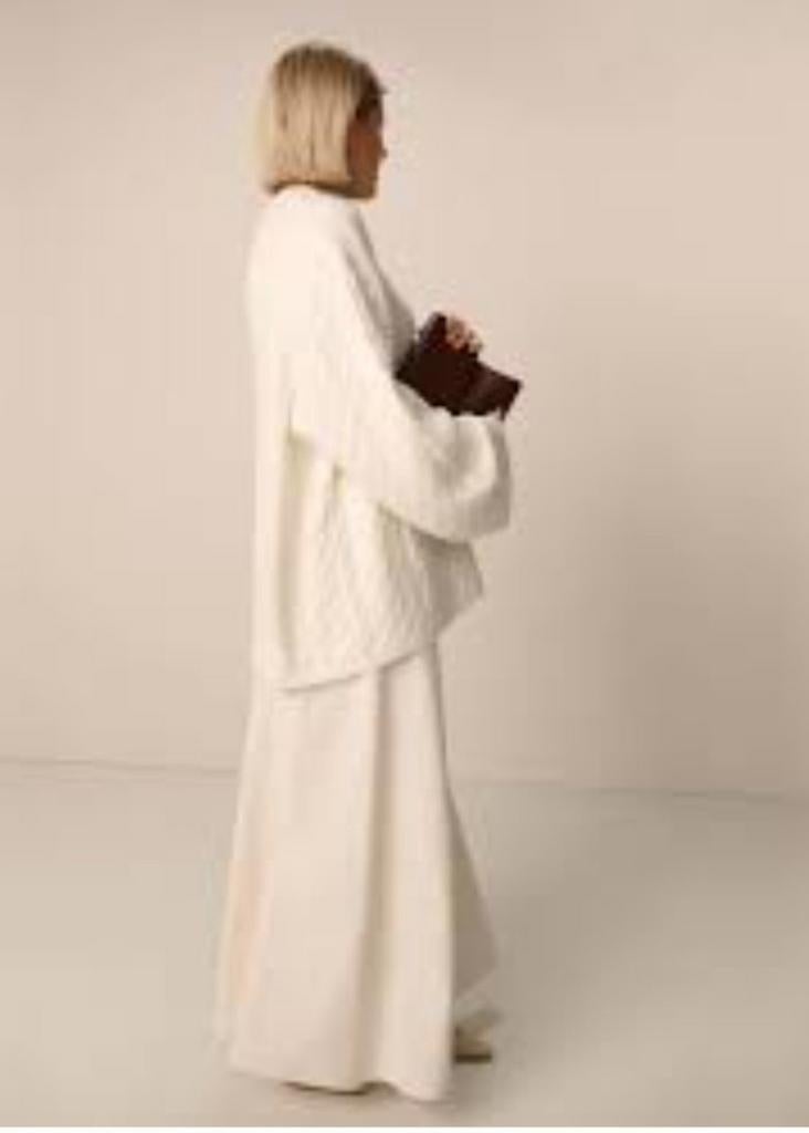 2delig set Lonneke Nooteboom trui & rok ecru L NW160,-, Kleding | Dames, Verzenden, Zo goed als nieuw, Beige