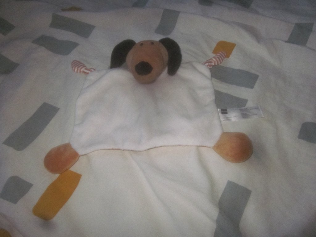 Nieuw knuffel hondje/knuffeldoekje met frummelpootjes Hema, Hema, Nieuw, Wasbaar, Middelgroot (20 tot 80 cm)