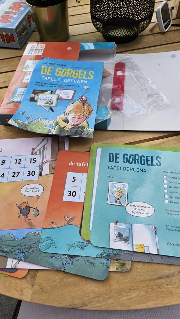 De Gorgels Tafels Oefenen - Rekenspel, Kinderen en Baby's, Speelgoed | Educatief en Creatief, Ophalen, Zo goed als nieuw, Rekenen