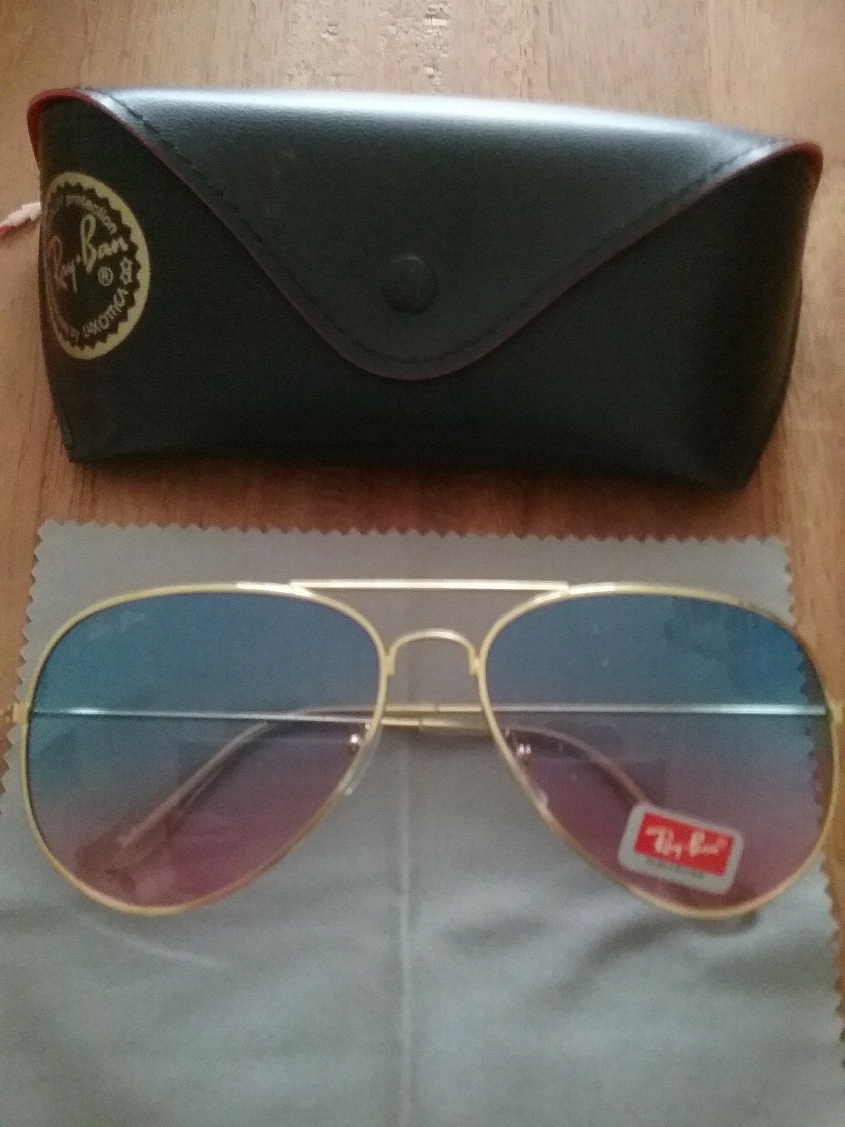 RAY BAN ZONNEBRIL AVIATOR, Sieraden, Tassen en Uiterlijk, Zonnebrillen en Brillen | Dames, Ophalen of Verzenden, Zo goed als nieuw