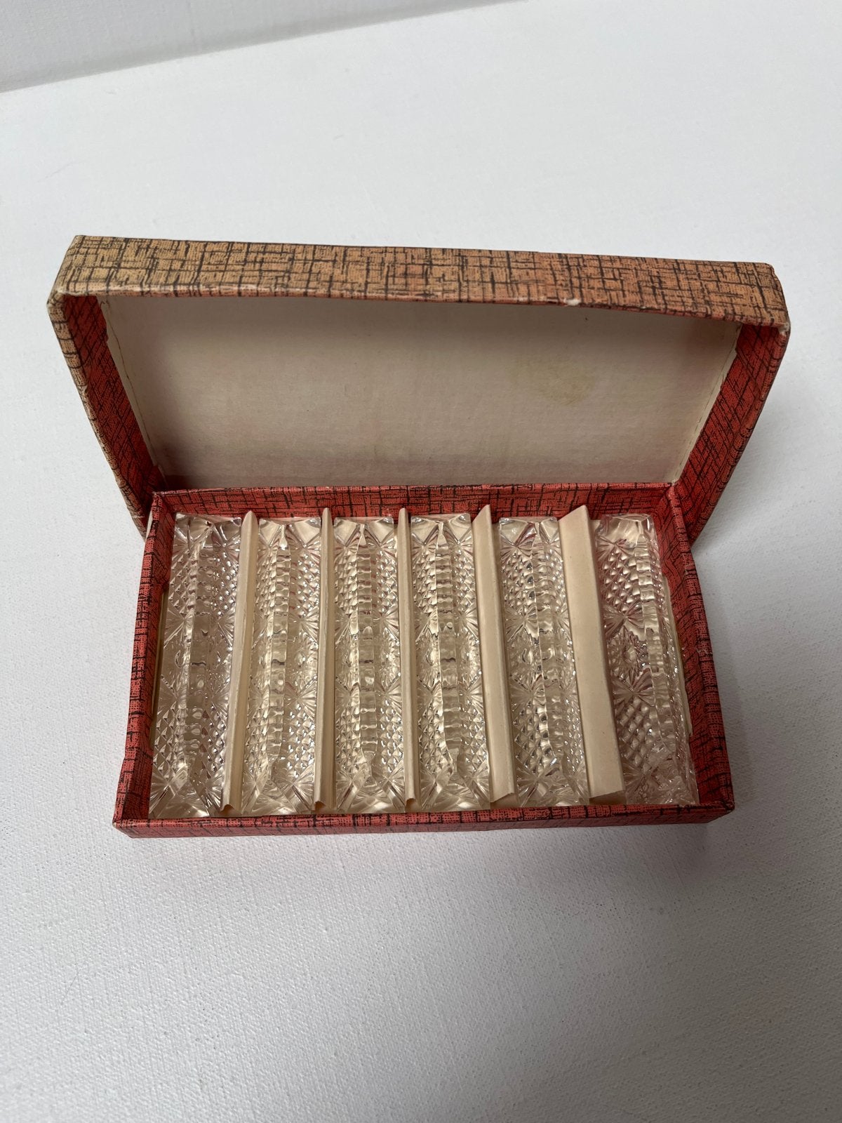 Vintage Kristallen Messenleggers Set (1 beschadigd), Ophalen of Verzenden