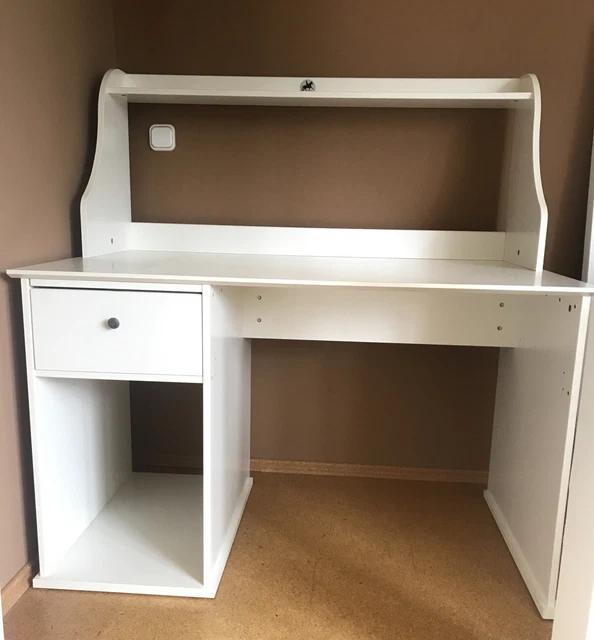 Ikea Hemnes bureau, wit met lade en kastje - nette staat, Huis en Inrichting, Bureaus, Ophalen, Gebruikt, Spaanplaat of MDF, Overige merken
