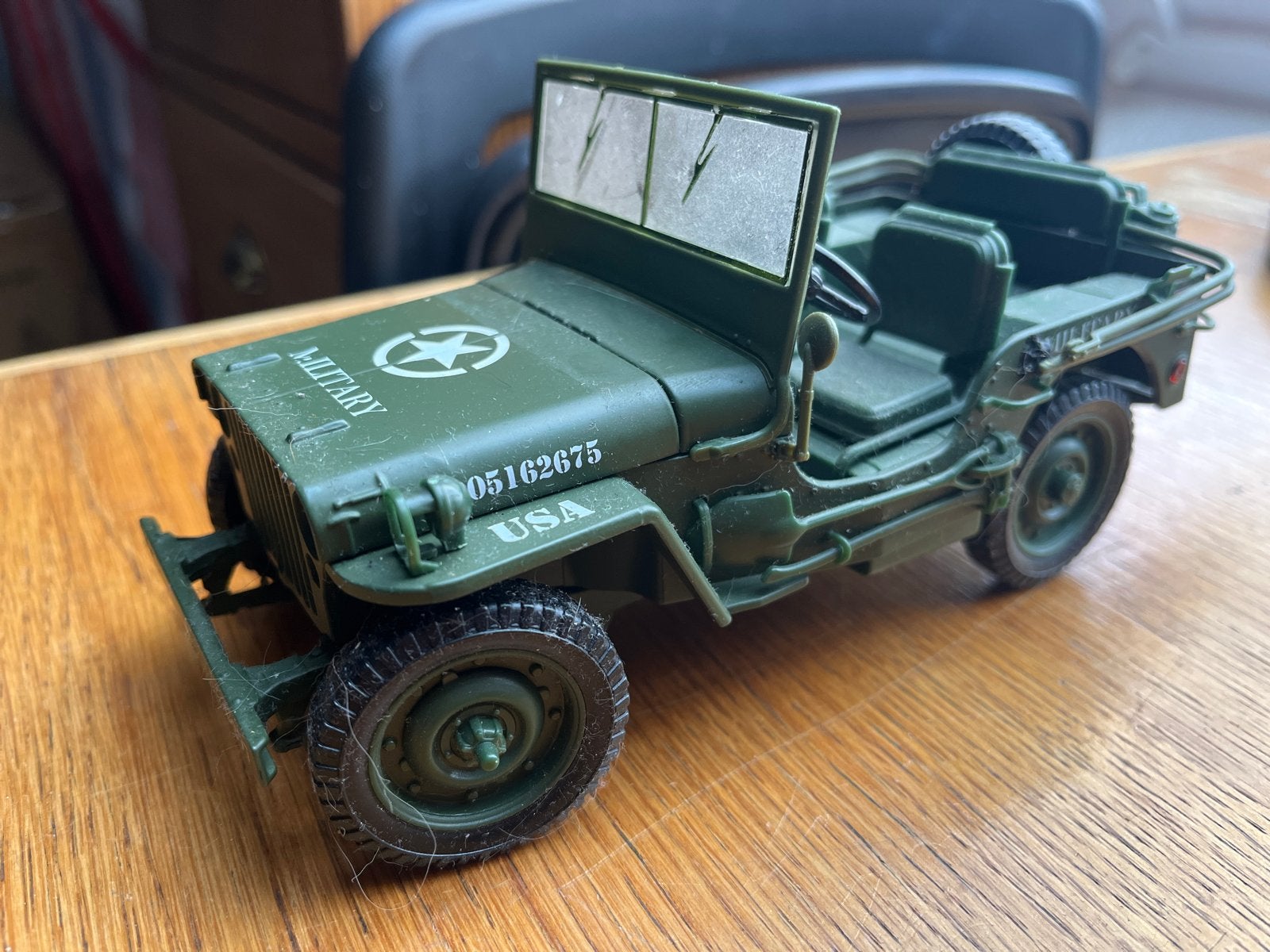 Militair Jeep Speelgoedmodel - Groen, Ophalen of Verzenden, Gebruikt