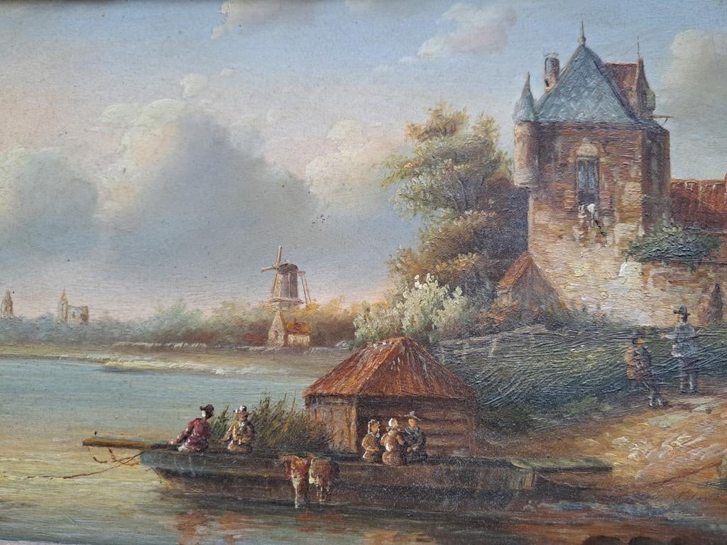Waterlandschap begin 20e eeuw naar J H Spohler ?, Antiek en Kunst, Ophalen of Verzenden