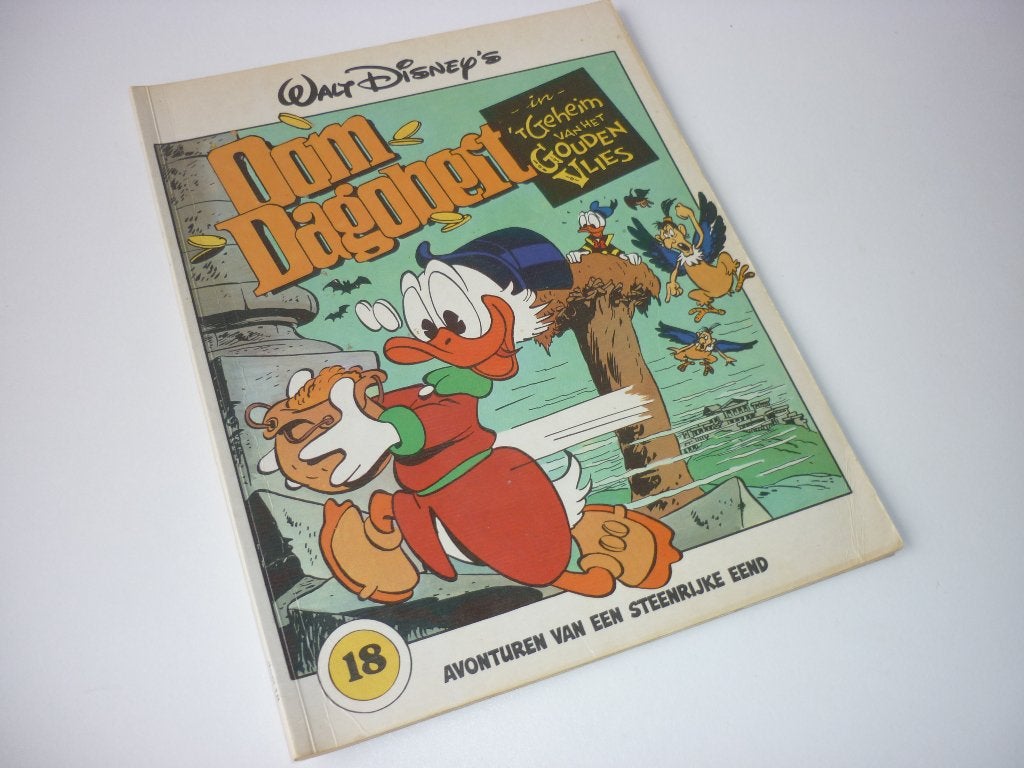 Oom Dagobert deel 18 ’t Geheim van het Gulden Vlies (1e druk, Eén stripboek, Ophalen of Verzenden, Gelezen