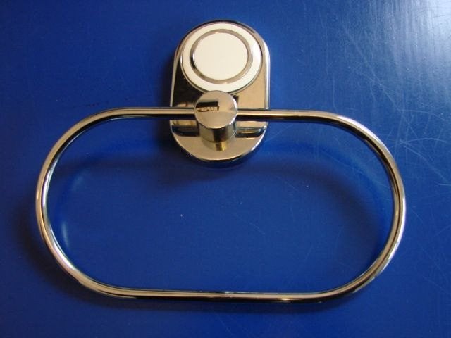 HACEKA LA RONDE RVS handdoekring, Huis en Inrichting, Ophalen of Verzenden, Zo goed als nieuw, Handdoekhaak