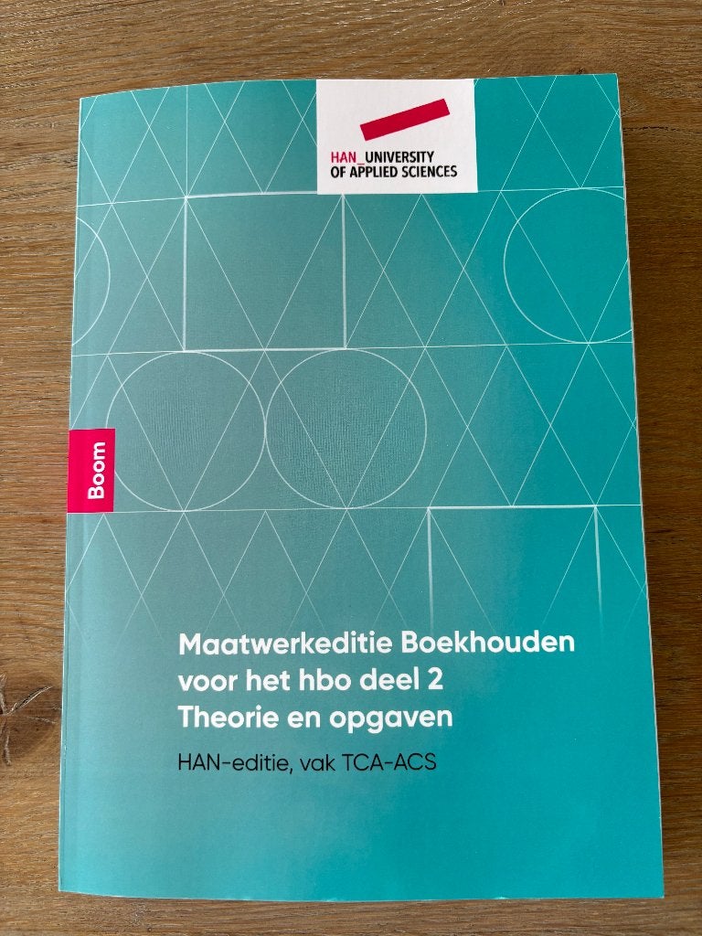 HBO studieboek maatwerk editie Boekhouden TCA-ACS NIEUW!, Ophalen of Verzenden, Beta, Nieuw, HBO