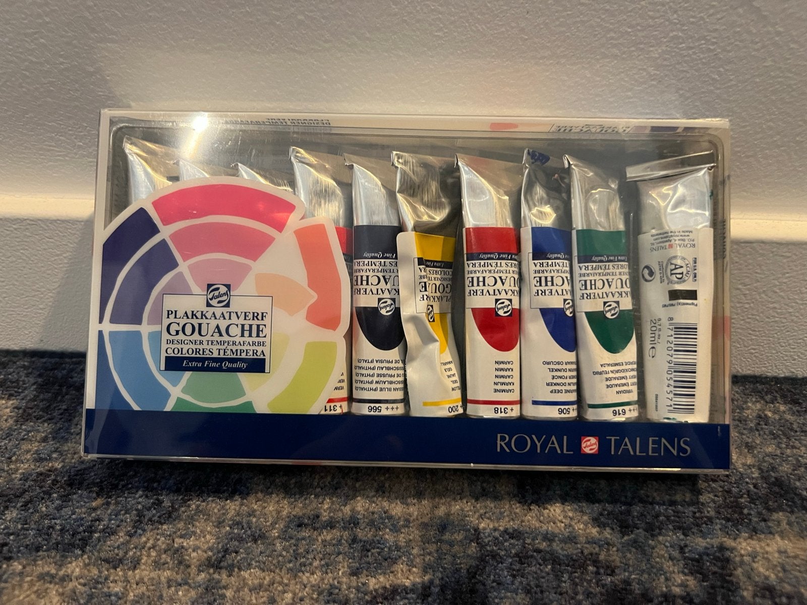 Royal Talens Plakkaatverf Gouache Set - 5 tubes gebruikt, Ophalen of Verzenden, Zo goed als nieuw, Overige typen