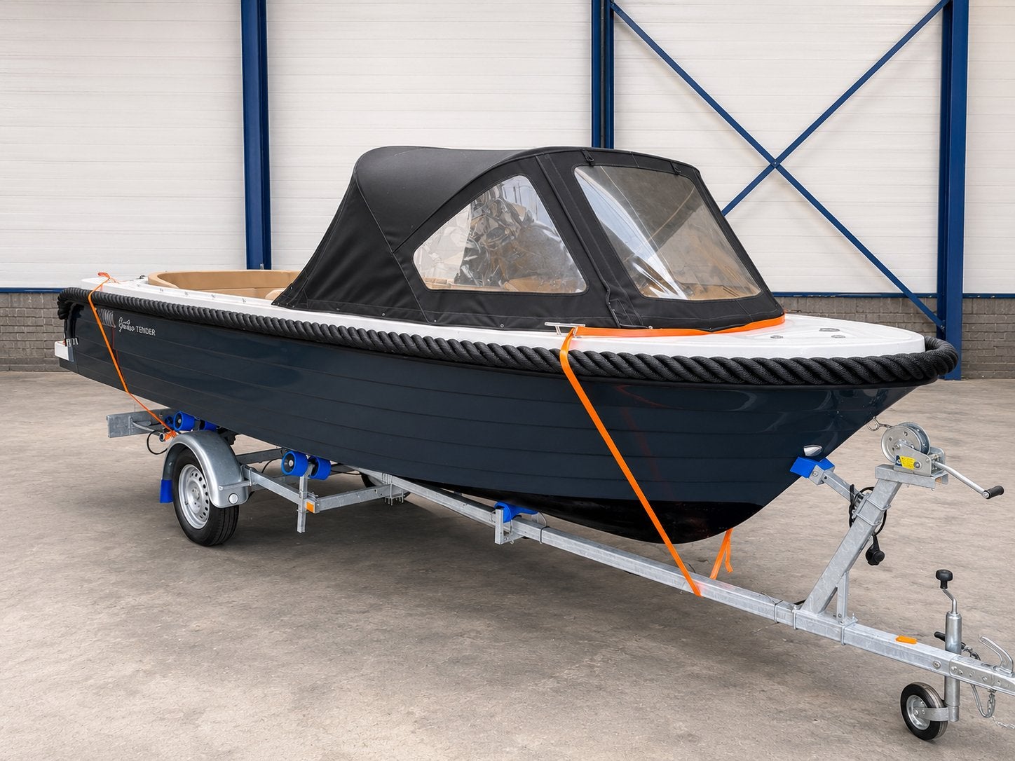Gentle Tender 555 (2022) – elektrisch varen – incl. trailer, Watersport en Boten, Sloepen, Ophalen, Tender, Elektrisch, Antifouling