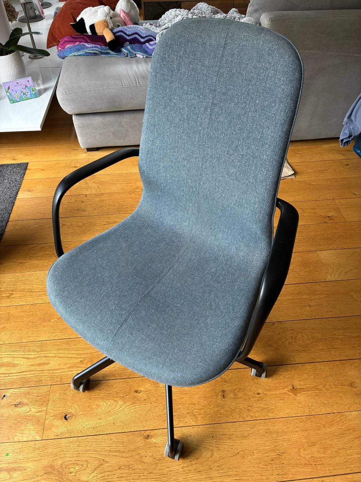 Comfortabele blauwe bureaustoel, Ophalen, Gebruikt, Blauw, Bureaustoel