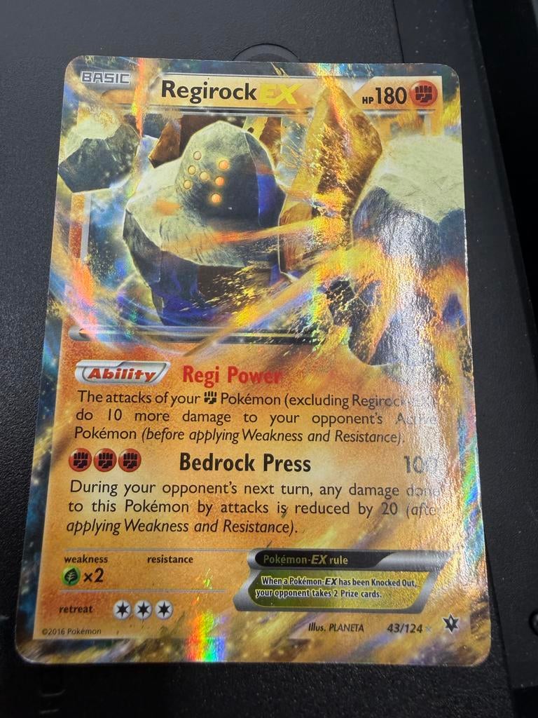 Regirock EX Pokémon Kaart - Full Art Foil, Ophalen of Verzenden, Gebruikt, Losse kaart, Foil