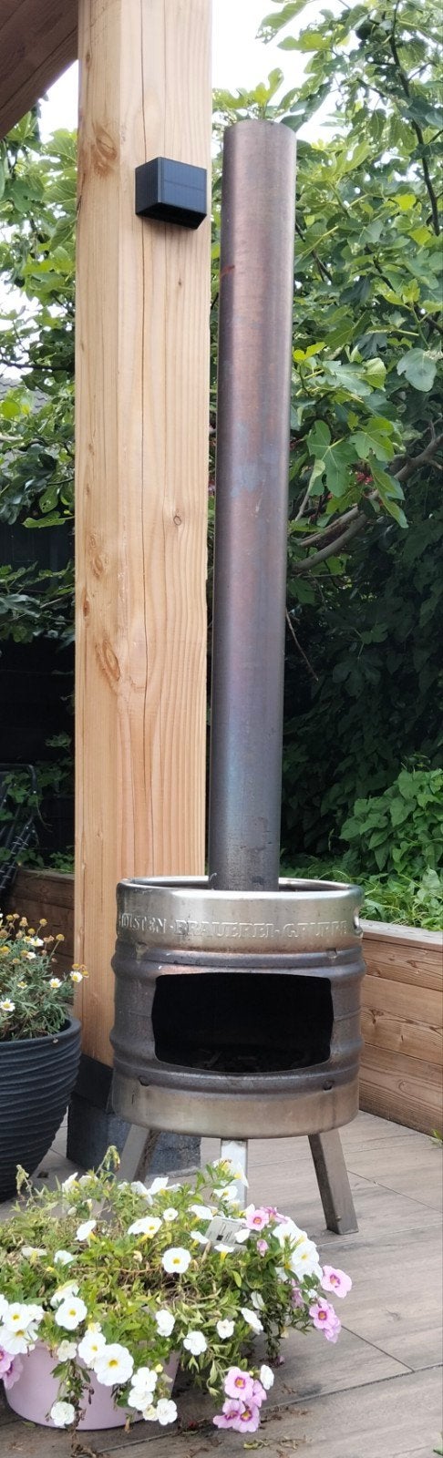Tuinhaard gemaakt van biervat, Tuin en Terras, Ophalen, Gebruikt