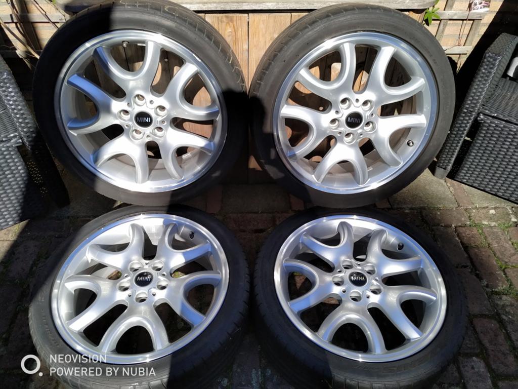 19" INCH MINI WIELEN, Gebruikt, Banden en Velgen, Personenwagen, Ophalen