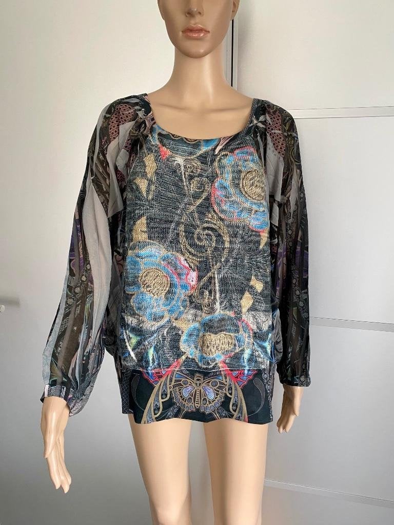i500 Vango maat M=38/40 trui blouse top blauw/grijs/rood, Maat 38/40 (M), Blauw, Ophalen of Verzenden, Zo goed als nieuw